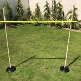 Wooden Limbo Game Set out in the Backyard